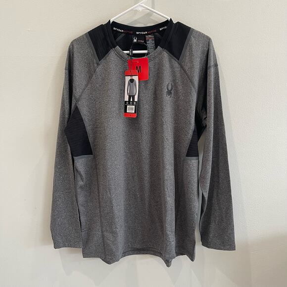 NWT Men's Medium Spyder Active Moisture Wicking Long Sleeve Shirt - Picture 1 of 6